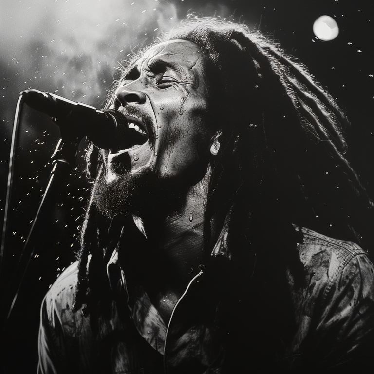 Affiche noir et blanc de Bob Marley Affiche noir et blanc de Bob Marley