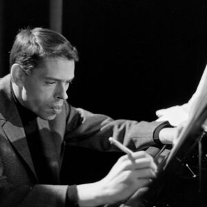 Affiche de Jacques Brel au piano