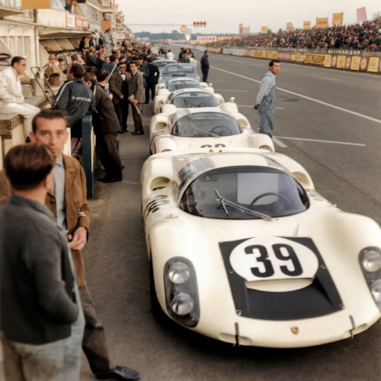Porsche 910 – Au Départ des 24 heures du Mans en 1967 Porsche 910 – Au Départ des 24 heures du Mans en 1967